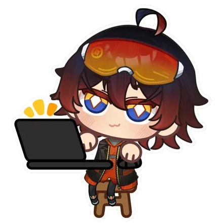 Neptune typing away on a laptop